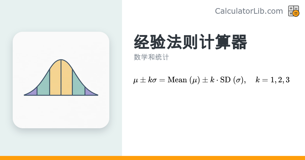 经验法则计算器（68-95-99.7 法则） - CalculatorLib